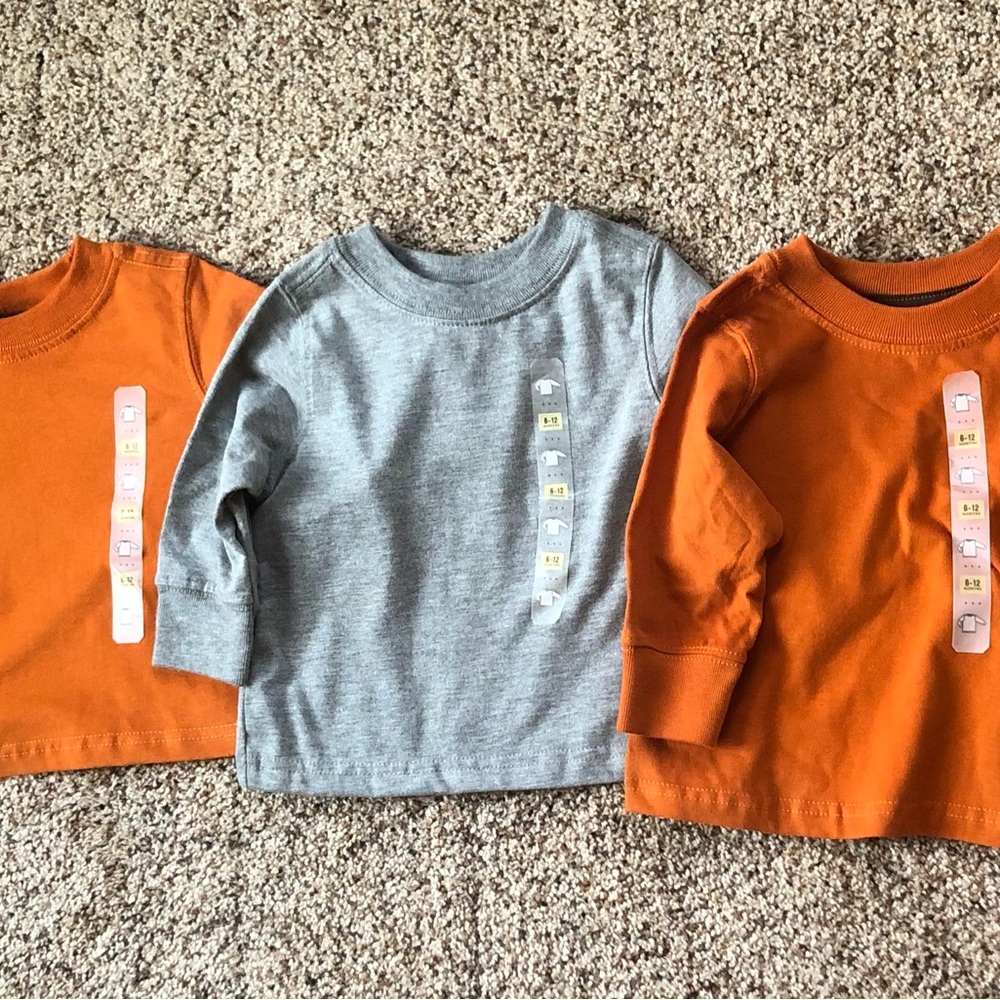 Kids Long Sleeve Old Navy Tee Shirt 6-12 months lot of three shirts NWT
